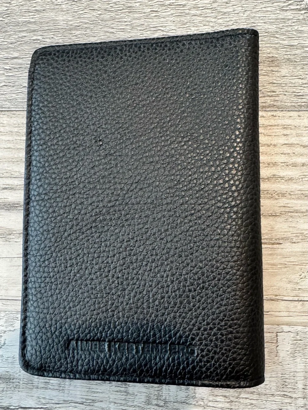 Aimee Kestenberg Pebbles Black Leather Passport Travel Wallet